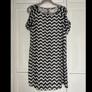 Cute patterned dress. Business casual